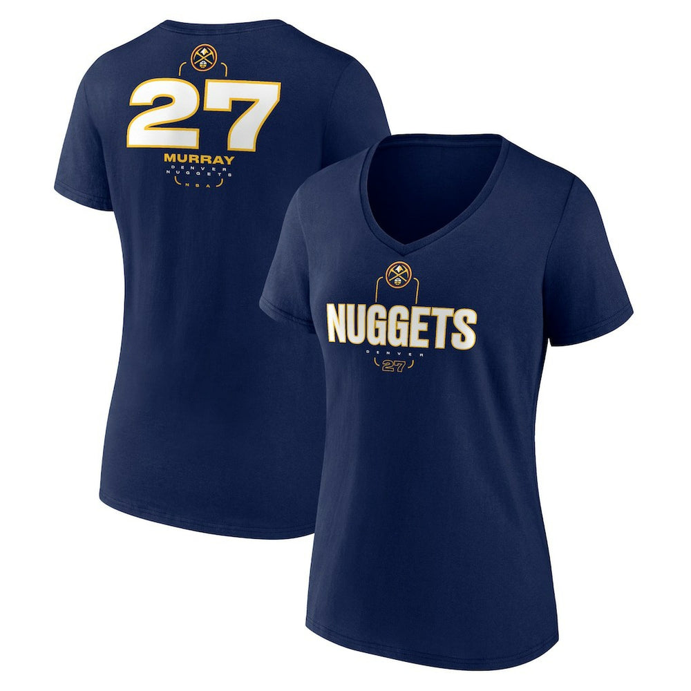 NBA - Jamal Murray Denver Nuggets Women's Behind The Back Name & Number V-Neck T-Shirt - Navy
