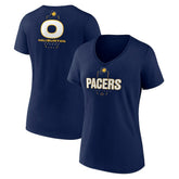 NBA - Tyrese Haliburton Indiana Pacers Women's Behind The Back Name & Number V-Neck T-Shirt - Navy