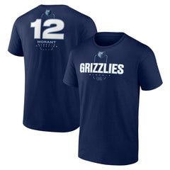 NBA - Ja Morant Memphis Grizzlies Behind The Back Name & Number T-Shirt - Navy