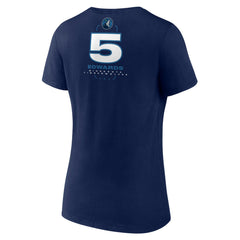 NBA - Anthony Edwards Minnesota Timberwolves Women's Behind The Back Name & Number V-Neck T-Shirt - Navy