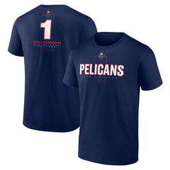 NBA - Zion Williamson New Orleans Pelicans Behind The Back Name & Number T-Shirt - Navy