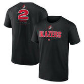 NBA - Deandre Ayton Portland Trail Blazers Behind The Back Name & Number T-Shirt - Black