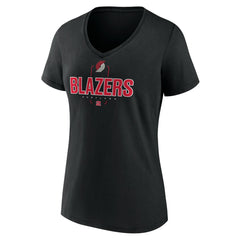 NBA - Deandre Ayton Portland Trail Blazers Women's Behind The Back Name & Number V-Neck T-Shirt - Black