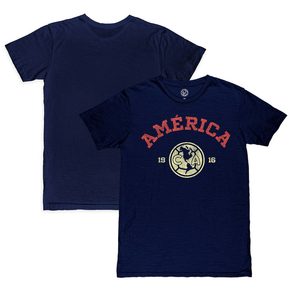 Club America 1863FC Established Slub T-Shirts - Navy