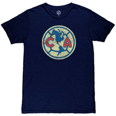 Club America 1863FC Color Crest Slub T-Shirts - Navy