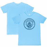 Manchester City 1863FC Mono Crest Slub T-Shirts - Sky Blue