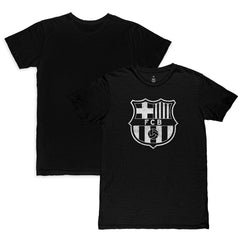 Barcelona 1863FC Mono Crest Slub T-Shirts - Black