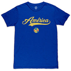 Club America 1863FC Script Slub T-Shirts - Royal