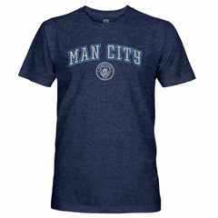Manchester City 1863FC Wordmark Twisted Tri-Blend Slub T-Shirts - Heather Navy