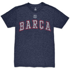 Barcelona 1863FC Wordmark Twisted Tri-Blend Slub T-Shirts - Heather Navy
