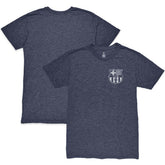 Barcelona 1863FC Front Back Date Twisted Tri-Blend T-Shirts - Heather Navy