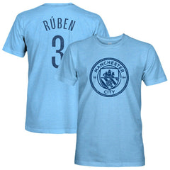 Rúben Dias Manchester City 1863FC Player Name & Number Twisted Tri-Blend Slub T-Shirts - Sky Blue