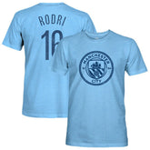 Rodrigo Manchester City 1863FC Player Name & Number Twisted Tri-Blend Slub T-Shirts - Sky Blue