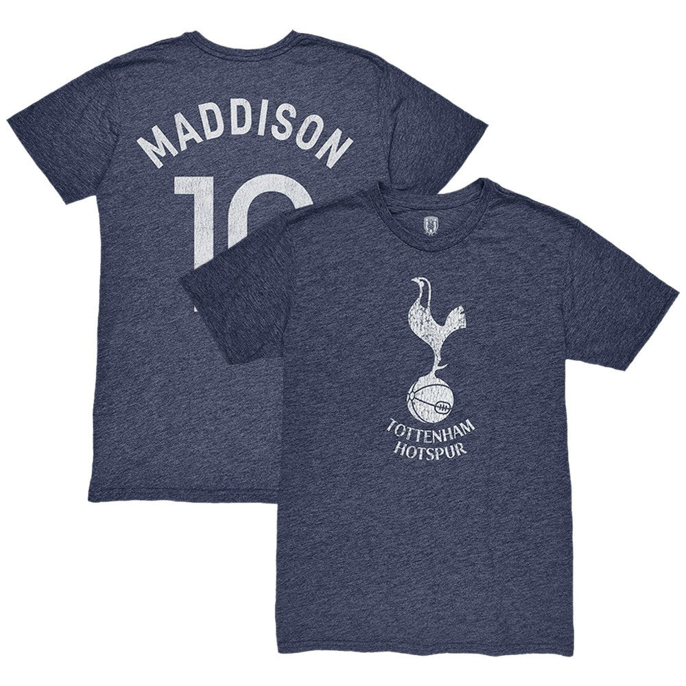 James Maddison Tottenham Hotspur 1863FC Player Name & Number Twisted Tri-Blend Slub T-Shirts - Heather Navy