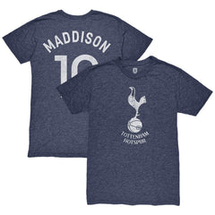 James Maddison Tottenham Hotspur 1863FC Player Name & Number Twisted Tri-Blend Slub T-Shirts - Heather Navy