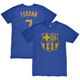 Ferran Torres Barcelona 1863FC Player Name & Number Twisted Tri-Blend Slub T-Shirts - Heather Royal