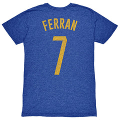 Ferran Torres Barcelona 1863FC Player Name & Number Twisted Tri-Blend Slub T-Shirts - Heather Royal