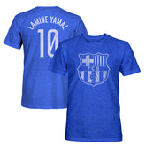 Lamine Yamal Barcelona 1863FC Player Name & Number Twisted Tri-Blend Slub T-Shirts - Heather Royal