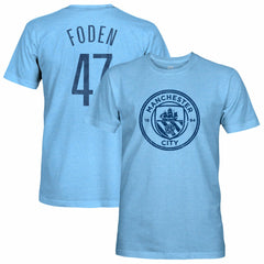 Phil Foden Manchester City 1863FC Player Name & Number Twisted Tri-Blend Slub T-Shirts - Sky Blue