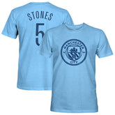 John Stones Manchester City 1863FC Player Name & Number Twisted Tri-Blend Slub T-Shirts - Sky Blue