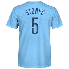 John Stones Manchester City 1863FC Player Name & Number Twisted Tri-Blend Slub T-Shirts - Sky Blue
