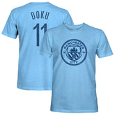 Jeremy Doku Manchester City 1863FC Player Name & Number Twisted Tri-Blend Slub T-Shirts - Sky Blue