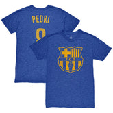 Pedri Barcelona 1863FC Player Name & Number Twisted Tri-Blend Slub T-Shirts - Heather Royal