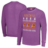 NBA - Phoenix Suns Homage Unisex Holiday Tri-Blend Raglan Pullover Sweatshirt - Purple