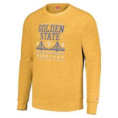 NBA - Golden State Warriors Homage Unisex Holiday Tri-Blend Raglan Pullover Sweatshirt - Gold