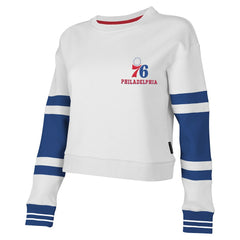 NBA - Philadelphia 76ers Stadium Essentials Women's Scrimmage Cropped Pullover Sweatshirt - White