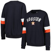 Houston Astros New Era Women's Game Day Crew Pullover Sweatshirt On Sale
