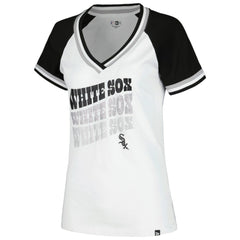 Chicago White Sox New Era Women's Jersey Double Binding Raglan V-Neck T-Shirt Near Me