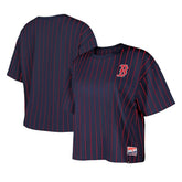 Boston Red Sox New Era Women's Boxy Pinstripe T-Shirt Sale