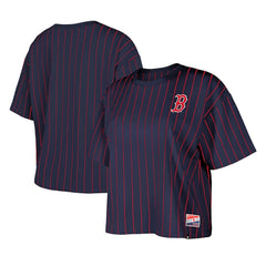 Boston Red Sox New Era Women's Boxy Pinstripe T-Shirt Sale