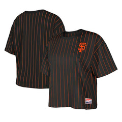 San Francisco Giants New Era Women's Boxy Pinstripe T-Shirt Online