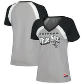 Chicago White Sox New Era Women's Heathered Raglan V-Neck T-Shirt for sale