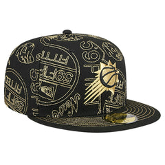 New Era - Phoenix Suns 59FIFTY Day Allover Print Stencil Fitted Hat - Black