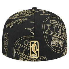 New Era - Philadelphia 76ers 59FIFTY Day Allover Print Stencil Fitted Hat - Black