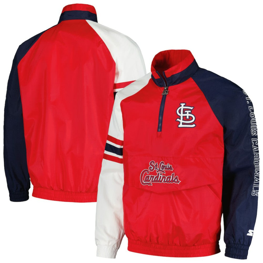 St. Louis Cardinals Starter Elite Raglan Half-Zip Jacket Sale