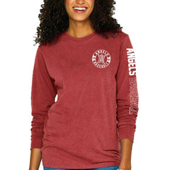 Los Angeles Angels Soft as a Grape Women's Pigment-Dyed Long Sleeve T-Shirt Online