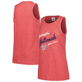 Washington Nationals Soft as a Grape Women's Gauze High Neck Tank Top Lifestyle