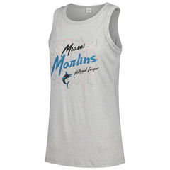 Miami Marlins Soft as a Grape Women's Gauze High Neck Tank Top Clearance