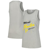 Pittsburgh Pirates Soft as a Grape Women's Gauze High Neck Tank Top Sale