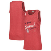 St. Louis Cardinals Soft as a Grape Women's Gauze High Neck Tank Top Online