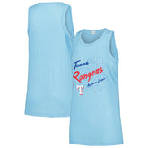 Texas Rangers Soft as a Grape Women's Gauze High Neck Tank Top Lifestyle