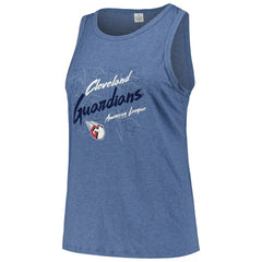 Cleveland Guardians Soft as a Grape Women's Plus Size Curvy High Neck Tri-Blend Tank Top On Sale