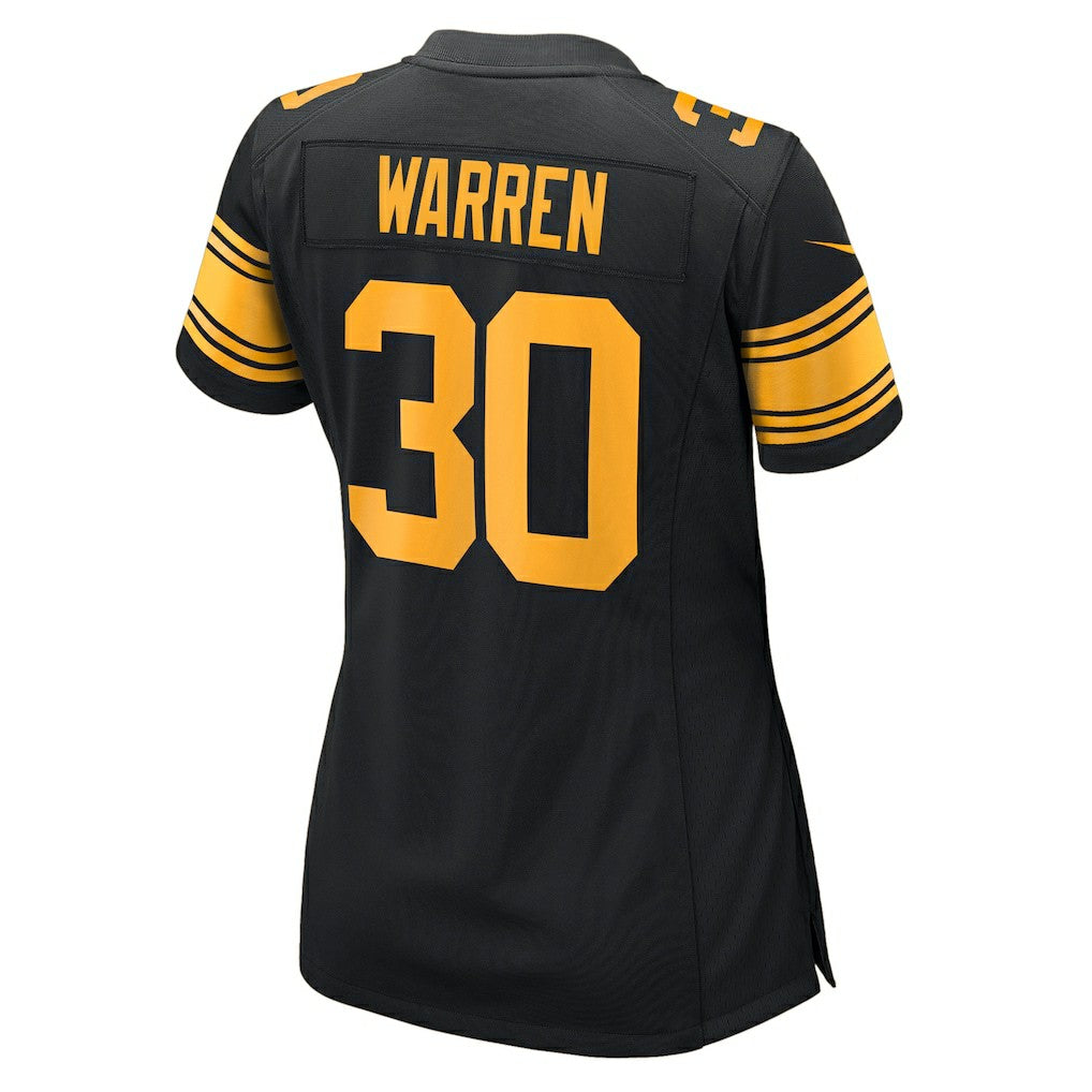 Jaylen Warren Pittsburgh Steelers Women's Alternate Game Jersey - Black | NFL Jerseys
