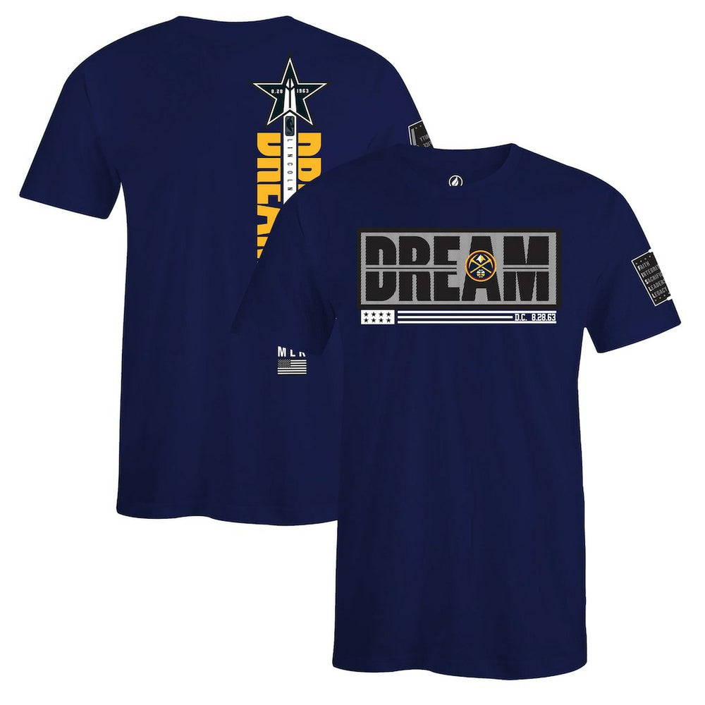 NBA - Denver Nuggets FISLL x Black History Collection Unisex T-Shirt - Blue