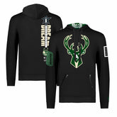 NBA - Milwaukee Bucks FISLL x Black History Collection Unisex Pullover Hoodie - Black