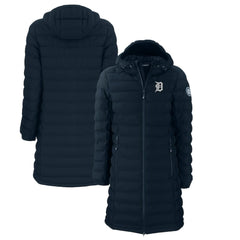 Detroit Tigers Cutter & Buck Women's Mission Ridge Repreve Eco Insulated Full-Zip Long Puffer Jacket Sale